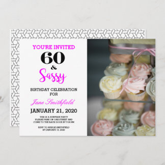 Sixty And Sassy 60th Birthday Party Invitation