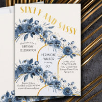 Sixty and Sassy Floral Gold Arch 60th Birthday