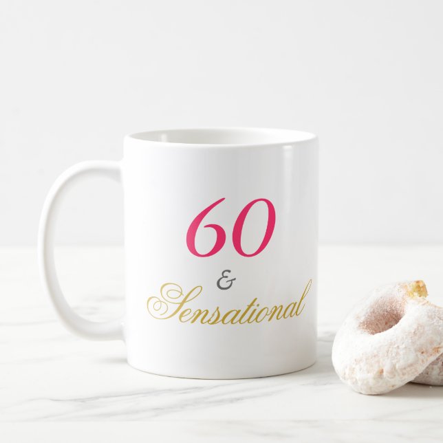Sixty and Sensational Coffee Mug (With Donut)