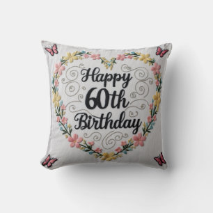 "Sixty and Spectacular" Throw Pillow: Celebration  Pillow