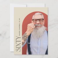 sixty arch photo 60th modern simple birthday party