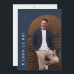 sixty arch photo 60th modern simple birthday party invitation<br><div class="desc">sixty arch photo 60th modern simple birthday party invitation. Modern elegant navy blue typography design.</div>