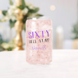 SIXTY HELL YEAH! Personalized Purple 60th Birthday Can Glass<br><div class="desc">Celebrate the big 6-0 with unapologetic flair! This “SIXTY HELL YEAH!” personalized can-shaped glass in bold purple is made for milestone moments that deserve a toast. Add any name for a totally custom keepsake. Perfect for party drinks, gift giving, or making a standout birthday bar setup. Fun, sassy, and fully...</div>