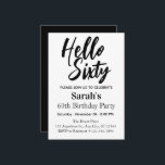 Sixty Modern Minimalist 60th Birthday Invitation<br><div class="desc">"Turning sixty is chic and sleek with our Minimalist 60th Birthday Invitation template. Simple yet striking,  editable,  printable,  and ready to roll out! Say hello to 60 in style!
#60thBirthday</div>