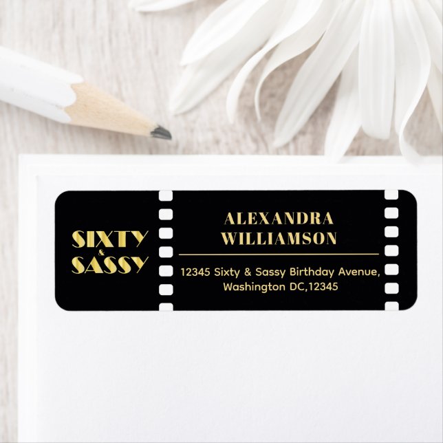 Sixty&Sassy Roaring 20s Anniversaire Adresse de re (En situation)