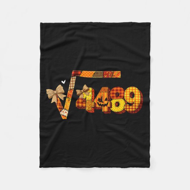 Sixty Seven 67 Meme Square Root 4489 Slang Math Te Fleece Blanket (Front)