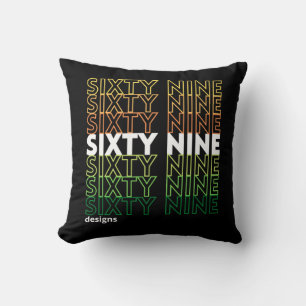 "SIXTYNINE DESIGNS" logo     Throw Pillow