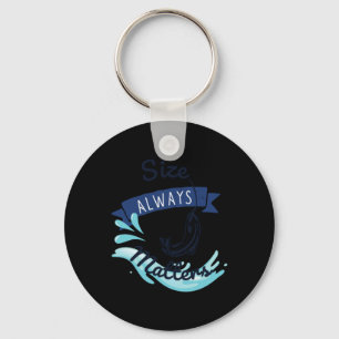 Size Always S Fishing Gear. Sticker Keychain