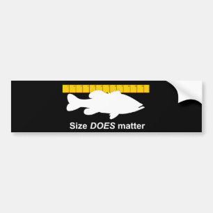 "Size Does Matter" - Funny bass fishing Bumper Sticker