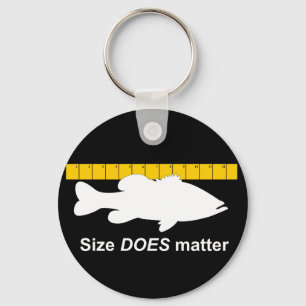 "Size Does Matter" - Funny bass fishing Keychain