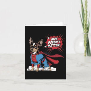 Size Doesn't Superhero Chihuahua Sticker Card