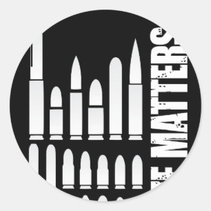 Size Matters Ammunition Bullet Sizes Classic Round Sticker