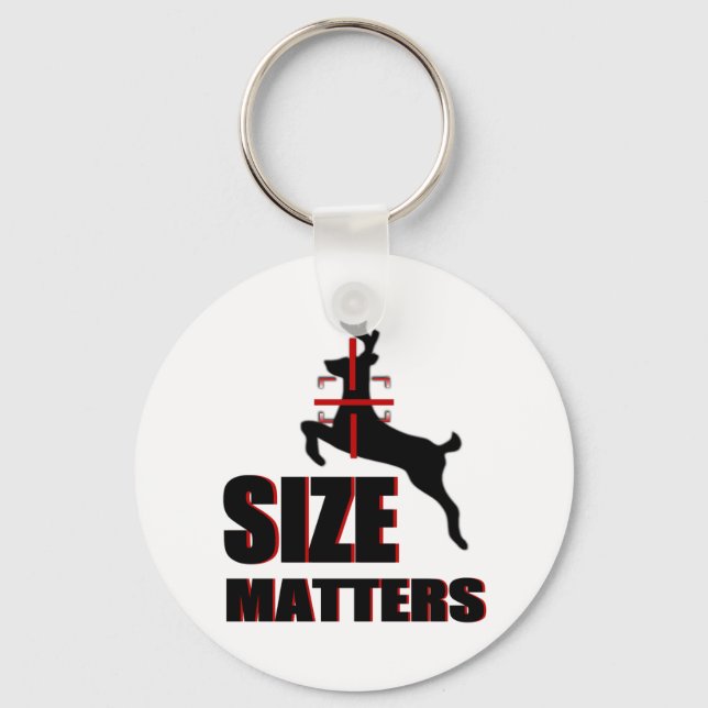 Size Matters! Deer Hunting Keychain (Front)