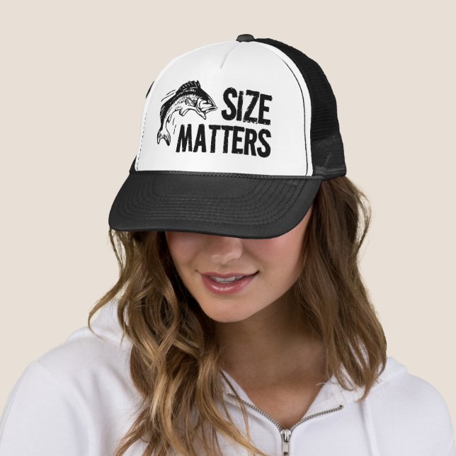 Size Matters! Funny Fishing Design Trucker Hat