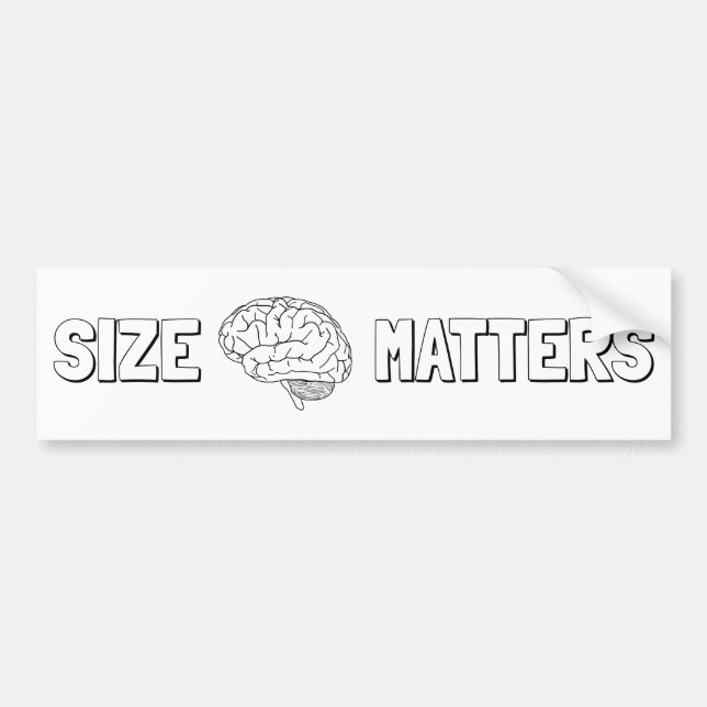 Size Matters - Intelligent Humour Bumper Sticker (Front)