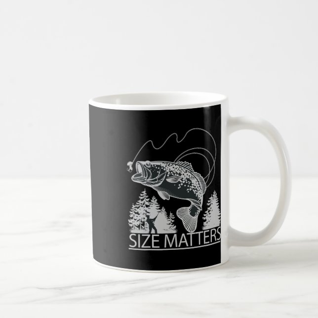 Size Problems Funny Trout Fishing Shirts For Fishe Coffee Mug (Right)