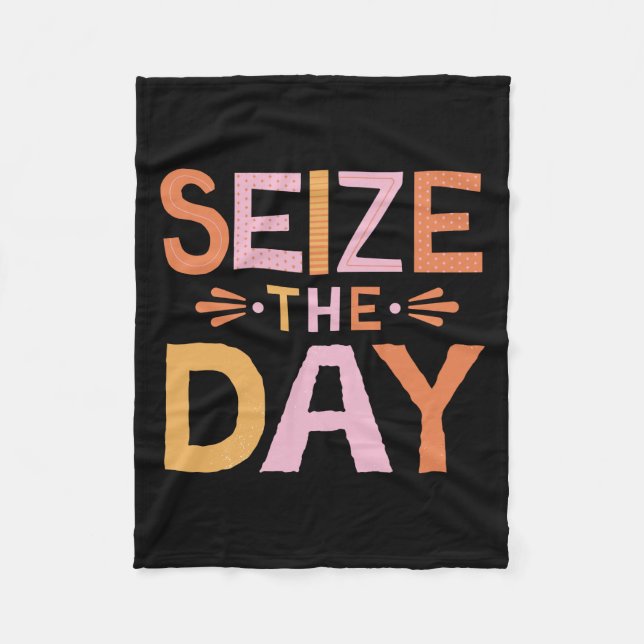 Size The Day Fleece Blanket (Front)