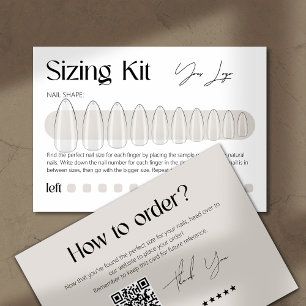 Sizing Kit Press-On Nails Modern Thank You Card