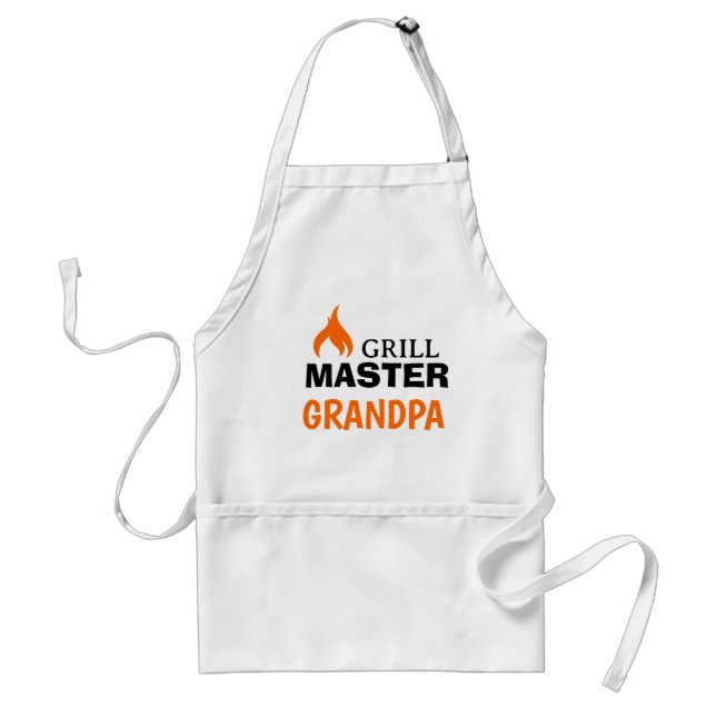 SIZZLE! 🍔 Grill Master Grandpa Apron (Front)