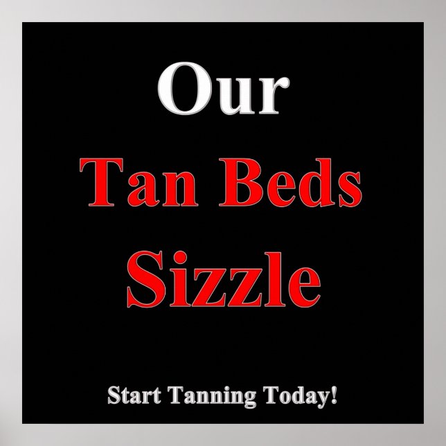 Sizzle Tan Tanning Poster Matte (Front)