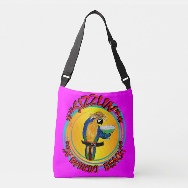 SIZZLIN PARROTS  CROSSBODY BAG (Front)