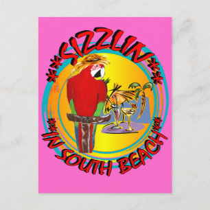 SIZZLIN PARROTS POSTCARD