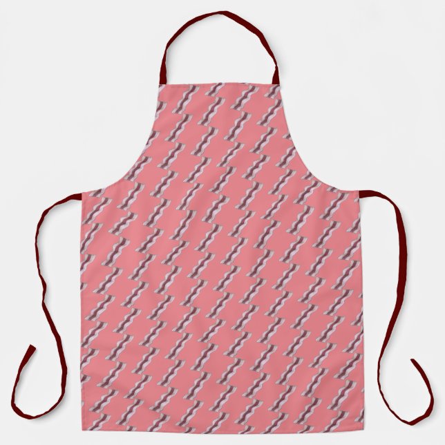 Sizzling Bacon Strips Fried Eggs Breakfast Food Apron (Front)