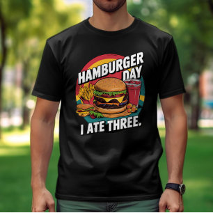 Sizzling Burger Delight With Golden Fries and Refr T-Shirt