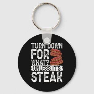 Sizzling Grill Masterpiece For Carnivores Rare Med Keychain