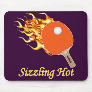 Sizzling Hot Flaming Ping Pong Mouse Pad