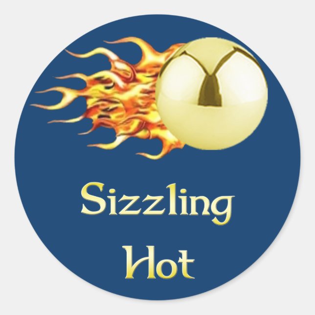 Sizzling Hot Pinball Classic Round Sticker (Front)
