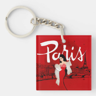 Sizzling in Paris Keychain