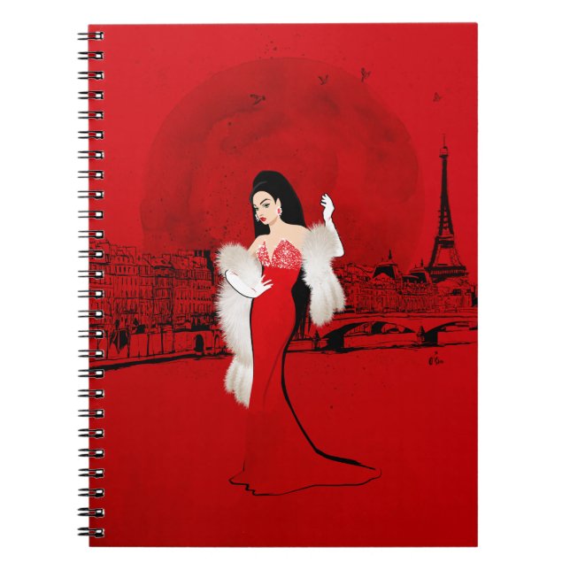 Sizzling in Paris spiral notebook (Front)