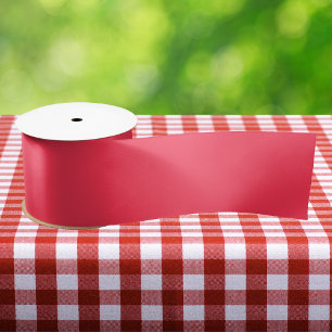 Sizzling Red Solid Colour Satin Ribbon