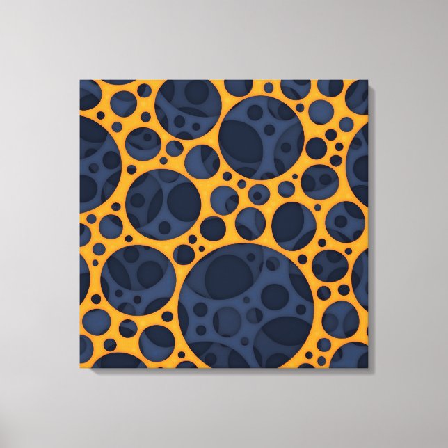 Sizzling Trippy Abstract Lava Holes Design Pattern Canvas Print (Front)