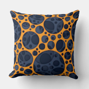 Sizzling Trippy Abstract Lava Holes Design Pattern Throw Pillow