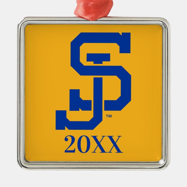 SJ Spartans Metal Ornament (Front)