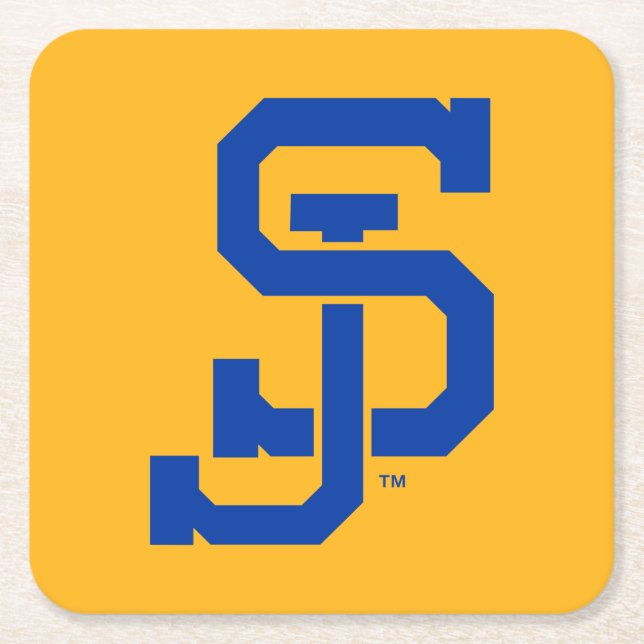 SJ Spartans Square Paper Coaster (Front)