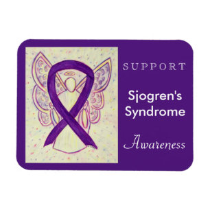 Sjogren's Syndrome Awareness Ribbon Angel Magnet