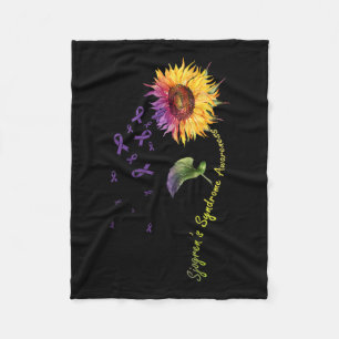 Sjogren's Syndrome Awareness Sunflower Fleece Blanket