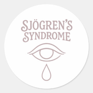sjogrens syndrome classic round sticker