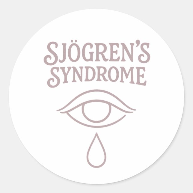 sjogrens syndrome classic round sticker (Front)