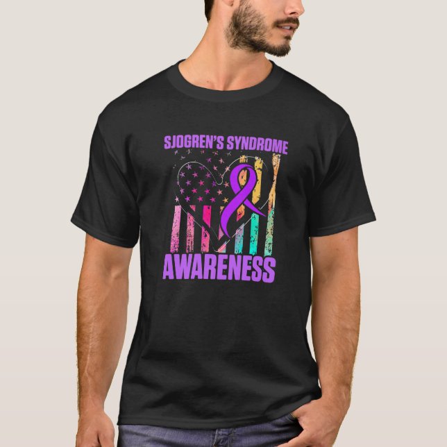 Sjogren's Syndrome Survivor Learn Warrior   T-Shirt (Front)
