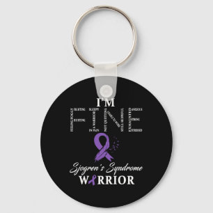 Sjogren's Syndrome Warrior I'm Fine Down Syndrome  Keychain