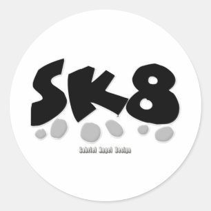 SK8 CLASSIC ROUND STICKER