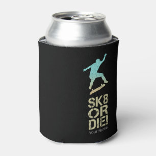 Sk8 Or Die! Olli Skater Vintage For Skateboarder Can Cooler