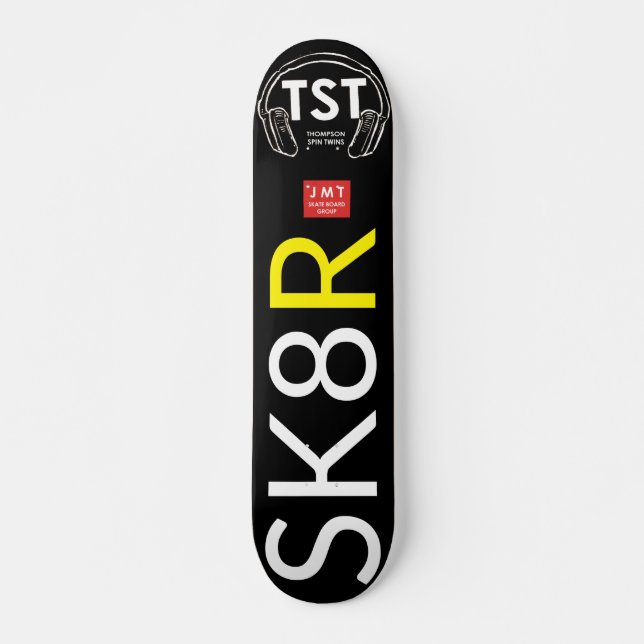 SK8 R OFFICIAL Collectable Skateboard, 7¾" Deck Skateboard (Front)