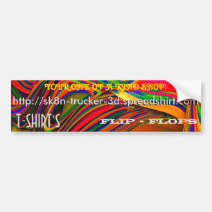 SK8N TRUCKER SPREADSHIRT BUMPER STICKER
