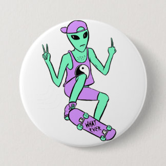 Sk8r Alien Button
