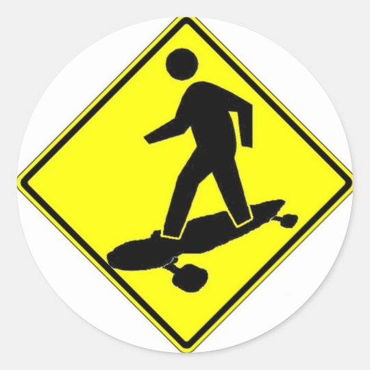 Sk8r Xing Classic Round Sticker